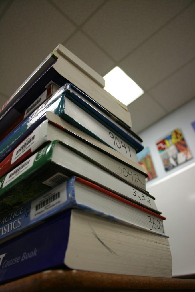 side stack of books